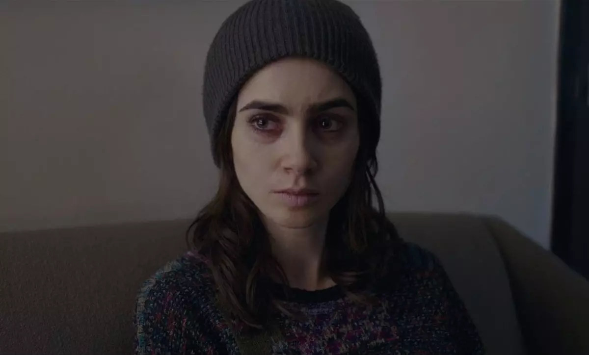 Lily Collins' emaciated-looking frame as 20-year-old college dropout Ellen in Netflix's To the Bone
