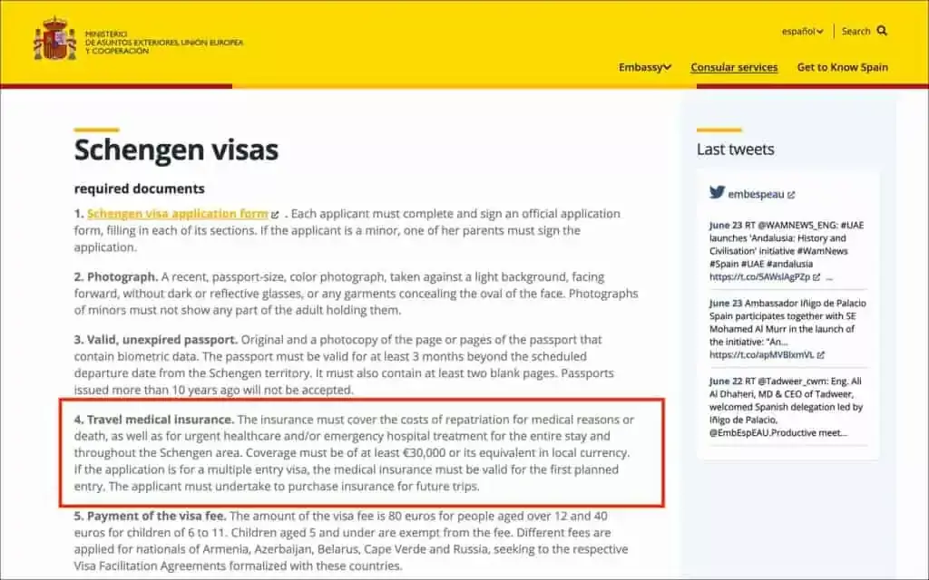 VisitorsCoverage Europe Travel Plus insurance for Schengen visa