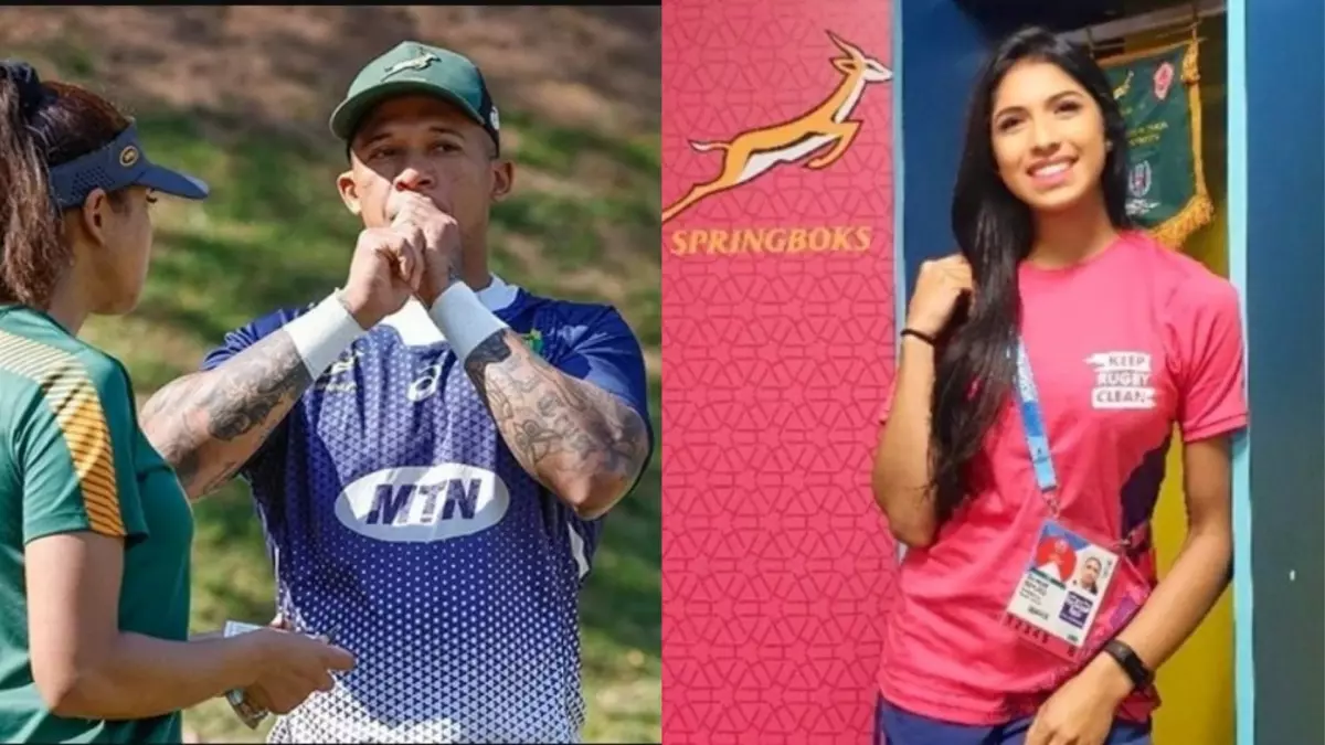 Springboks pair Elton Jantjies and Zeenat Simjee