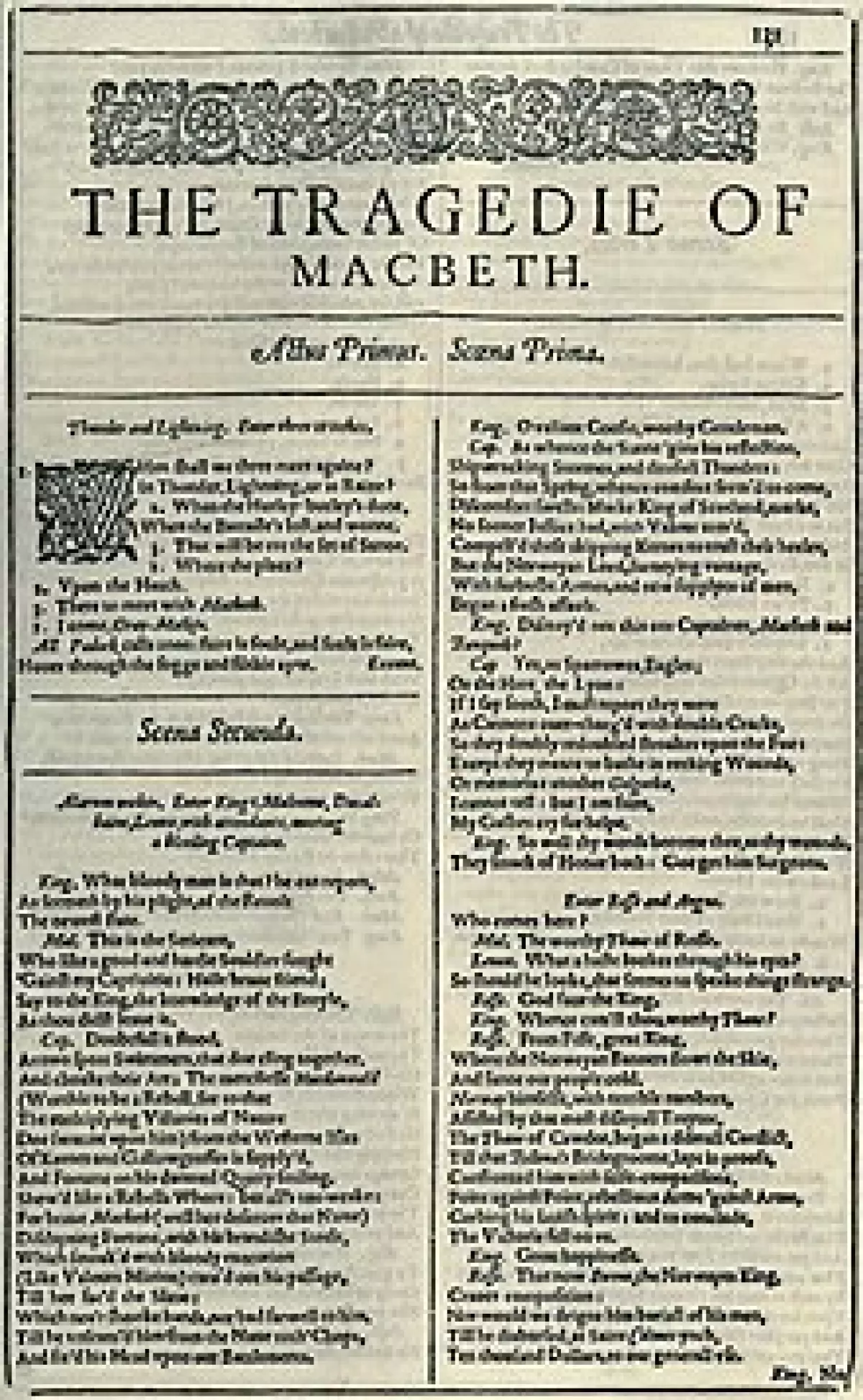 A poster for a c. 1884 American production of Macbeth