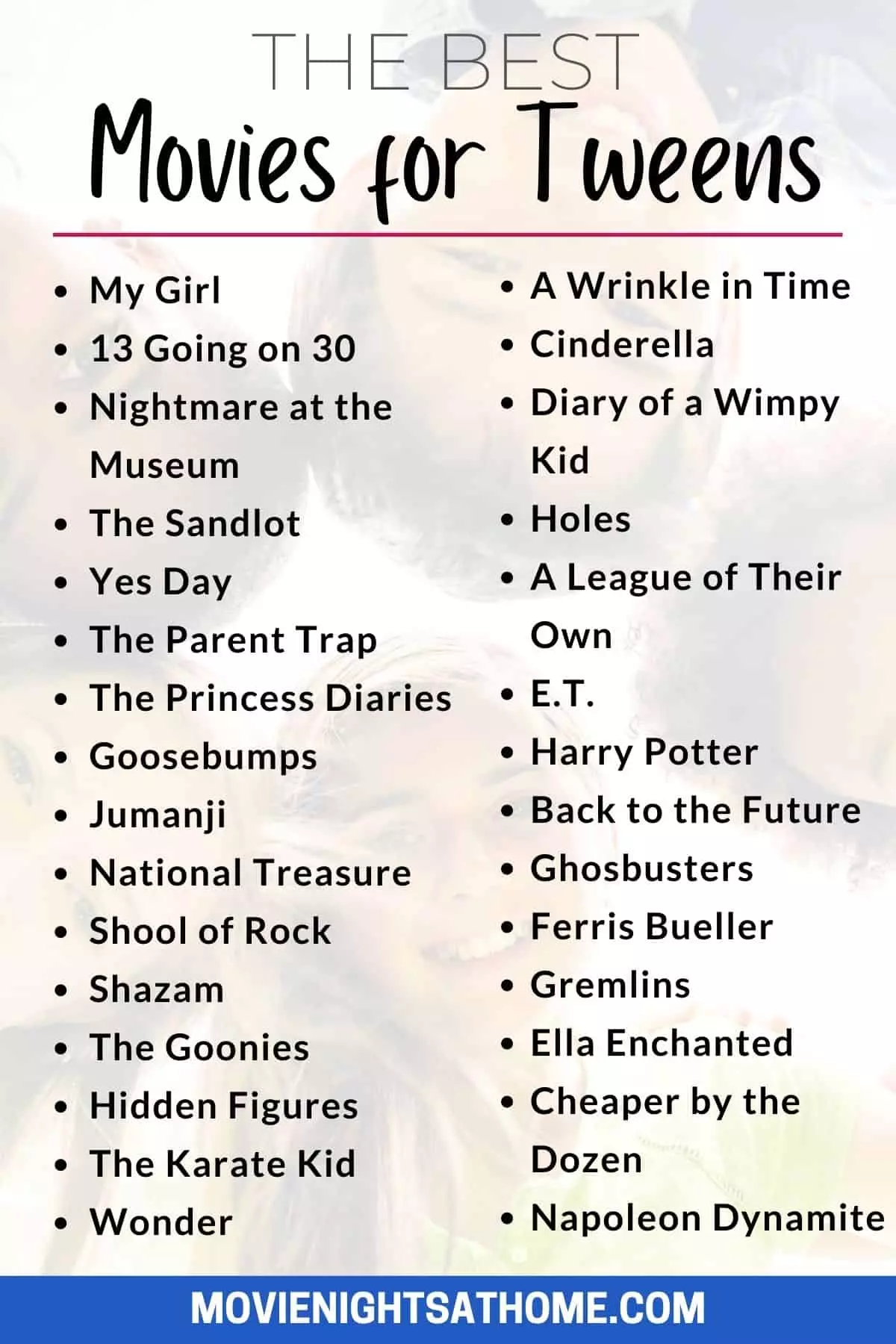 50 Best Movies for Tweens Girls and Boys 1113 Year Olds