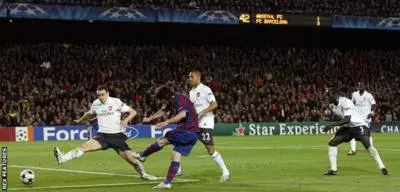 Lionel Messi celebrates goal against Real Madrid in 2017