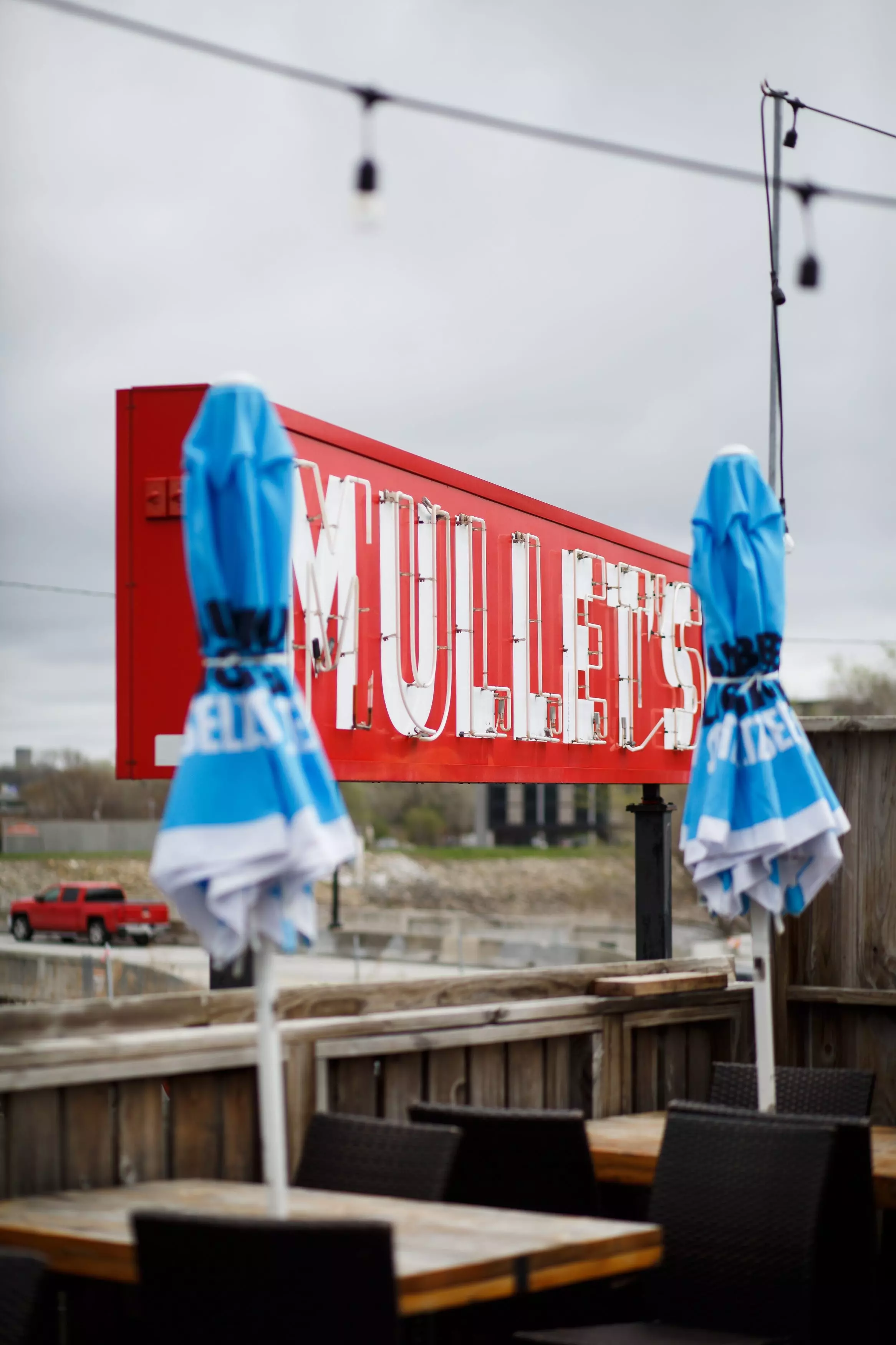 The patio at Mullets on Friday, April 9, 2021, in Des Moines, IA.