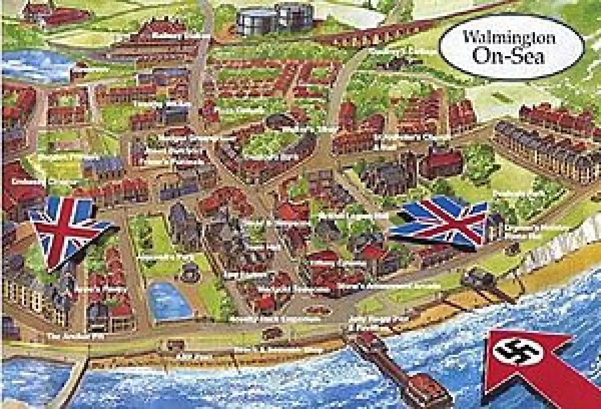Map of the fictional 'Walmington-on-Sea'