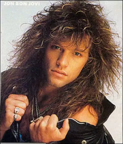 Picture of Steven Tyler long rock hairstyle.