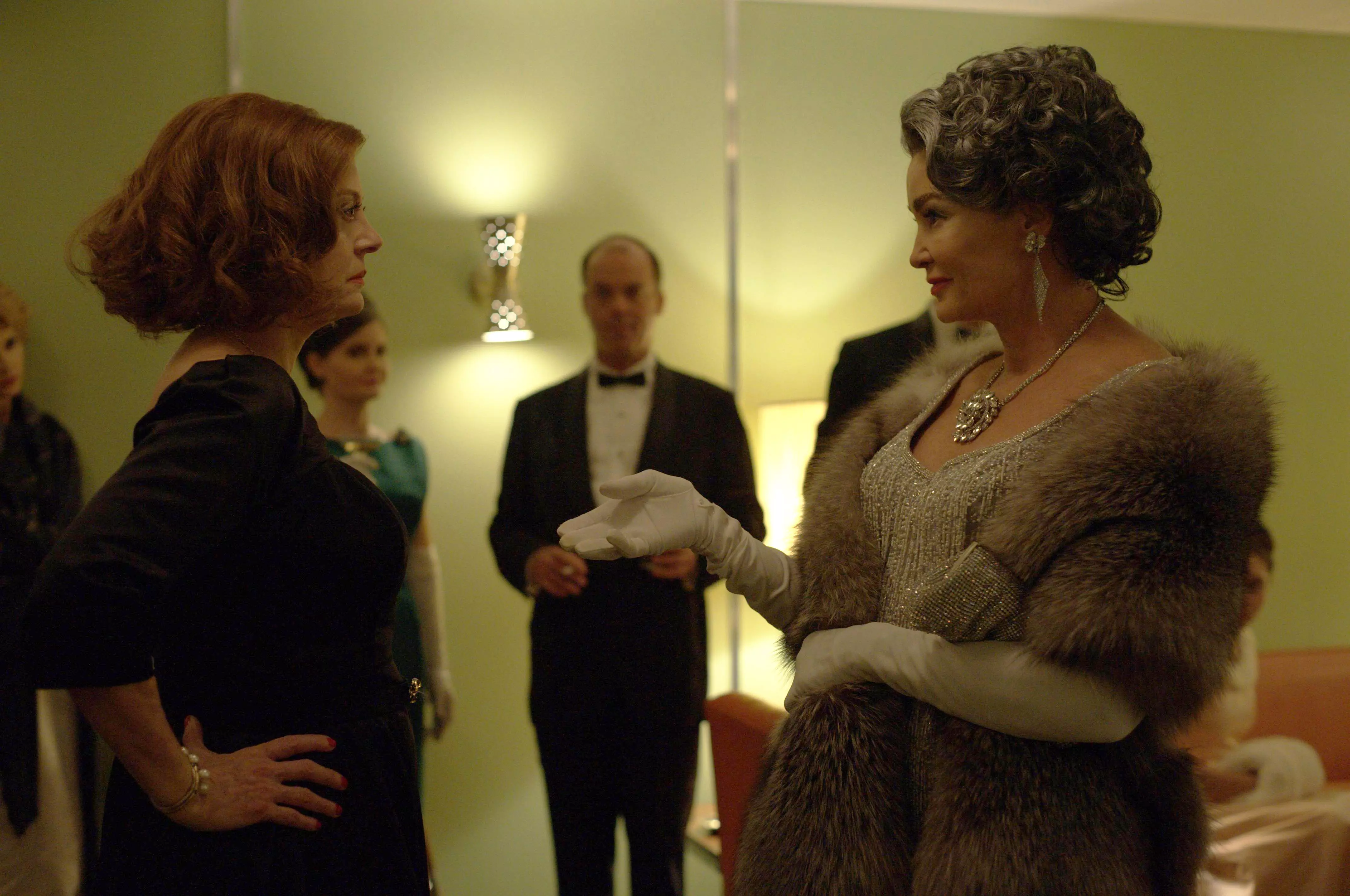 Susan Sarandon as Bette Davis and Jessica Lange as Joan Crawford in FX’s “Feud: Bette and Joan.”
