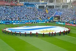 Uruguay fans at the 2018 FIFA World Cup in Russia