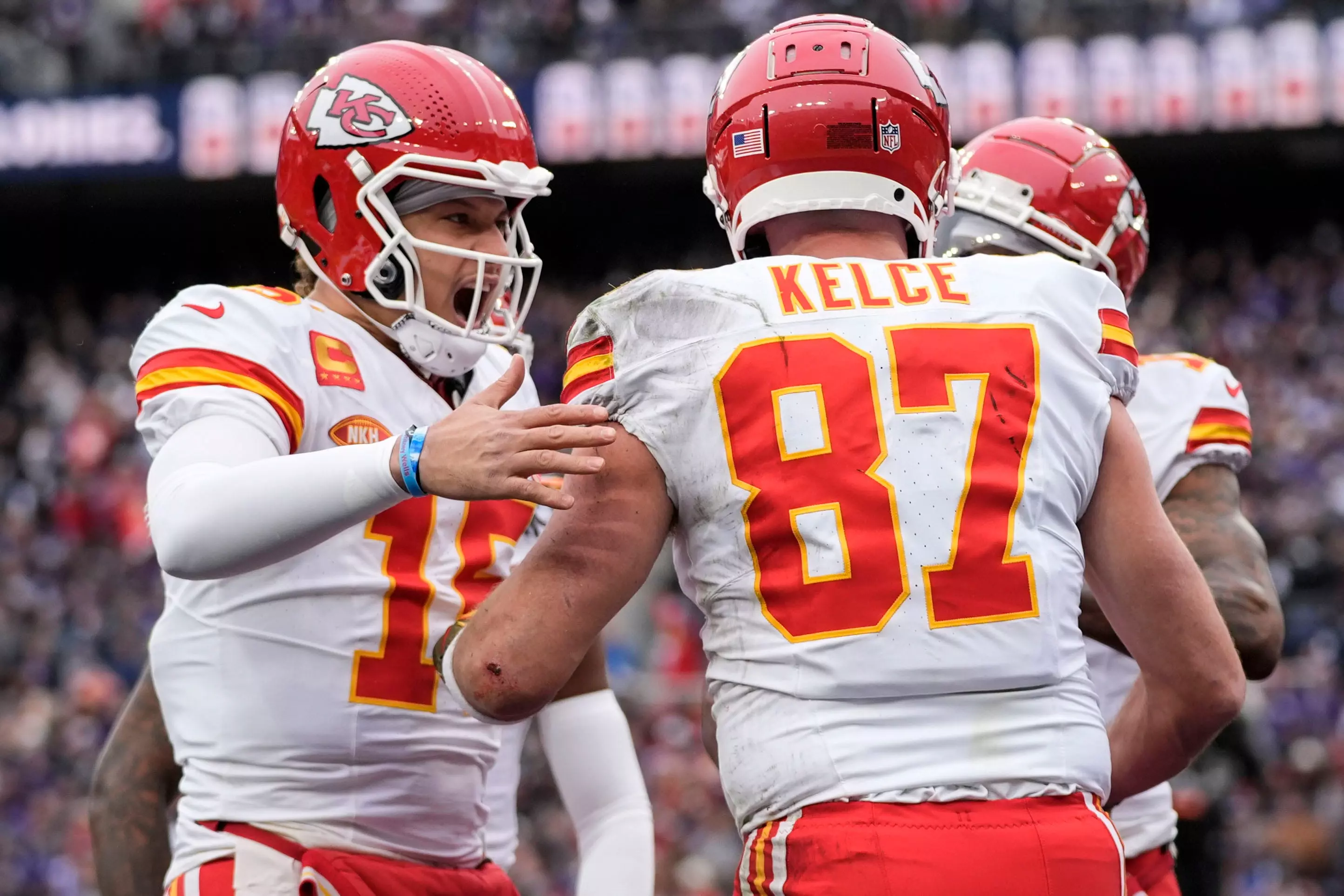 Quarterback Patrick Mahomes connected with tight end Travis Kelce 11 times for 116 yards and a touchdown in the Chiefs