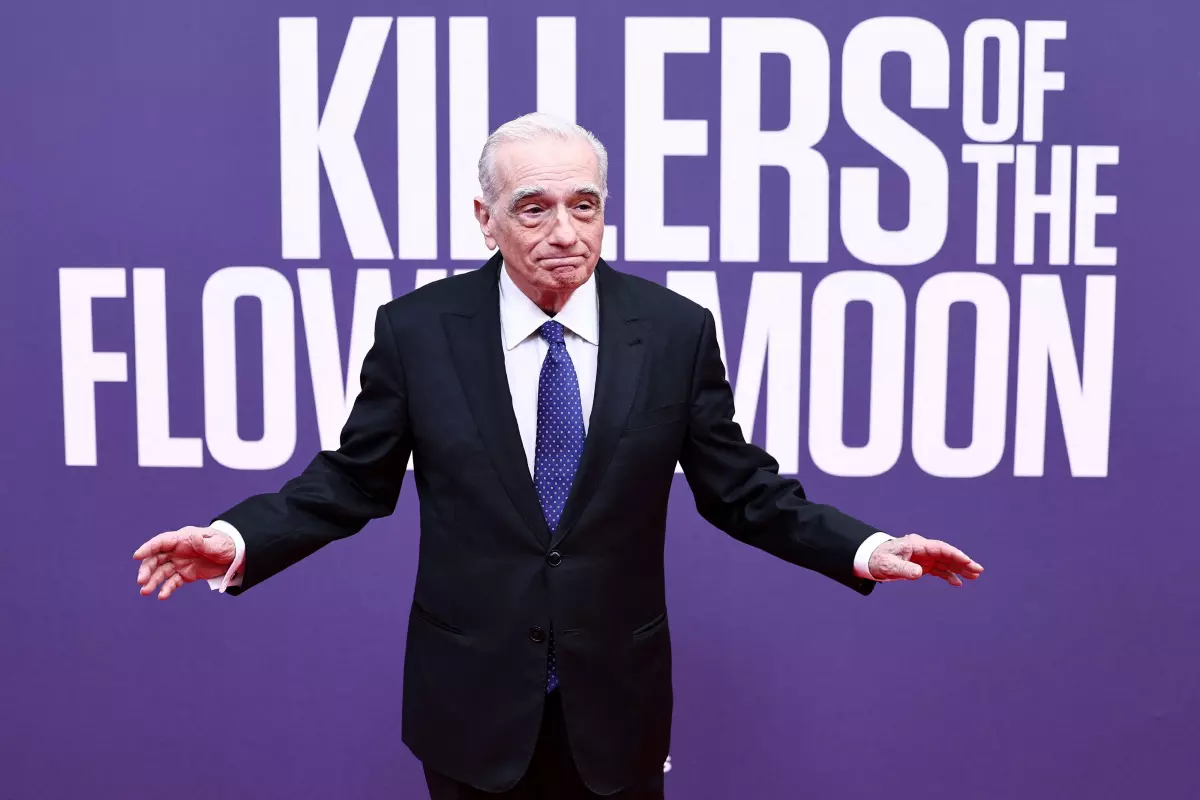 Martin Scorsese poses on the red carpet upon arrival to attend a screening of the film "Killers of the Flower Moon" during the 2023 BFI London Film Festival in London, on October 7, 2023.