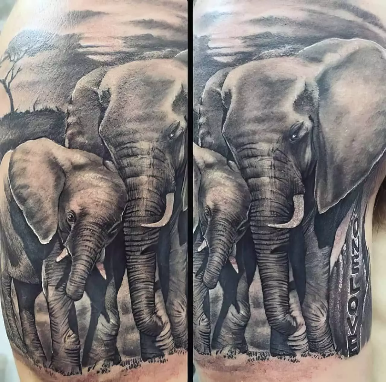 elephant tattoo for men 17