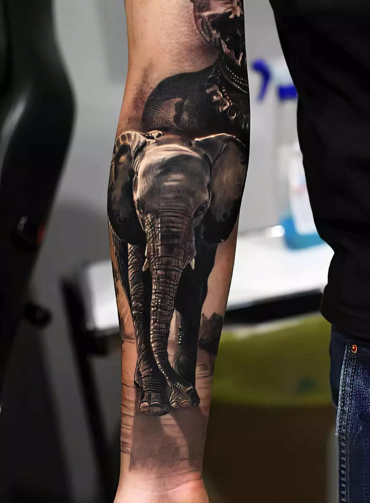 elephant tattoo for men 13