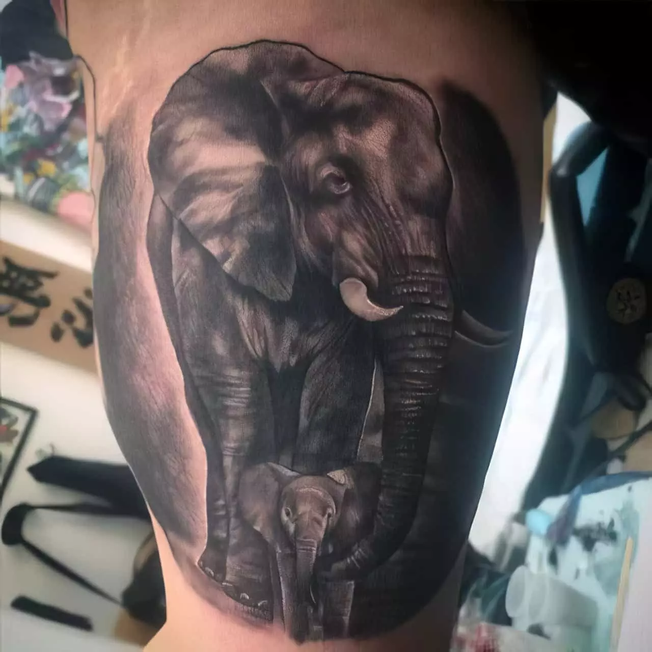 elephant tattoo for men 12