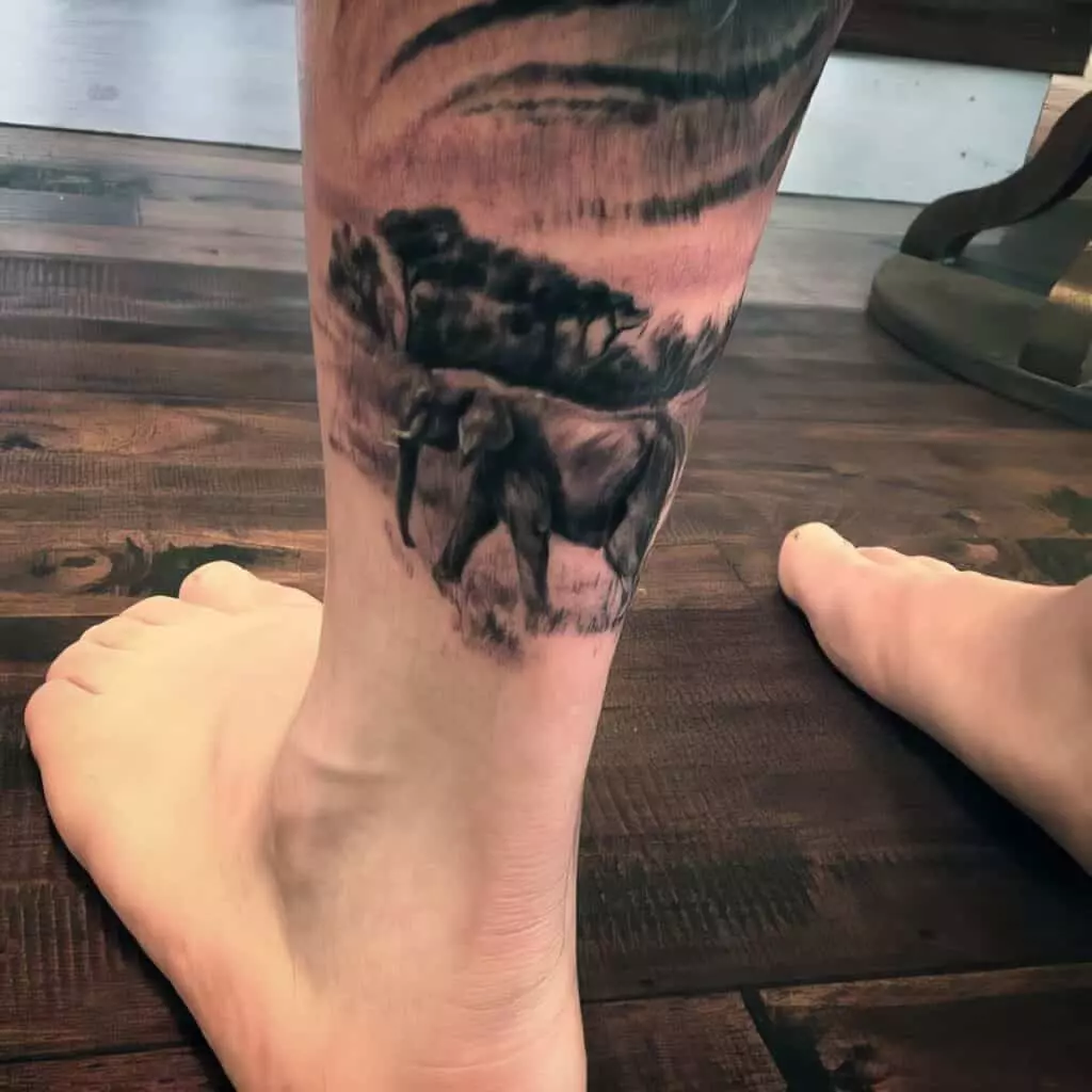 elephant tattoo for men 9