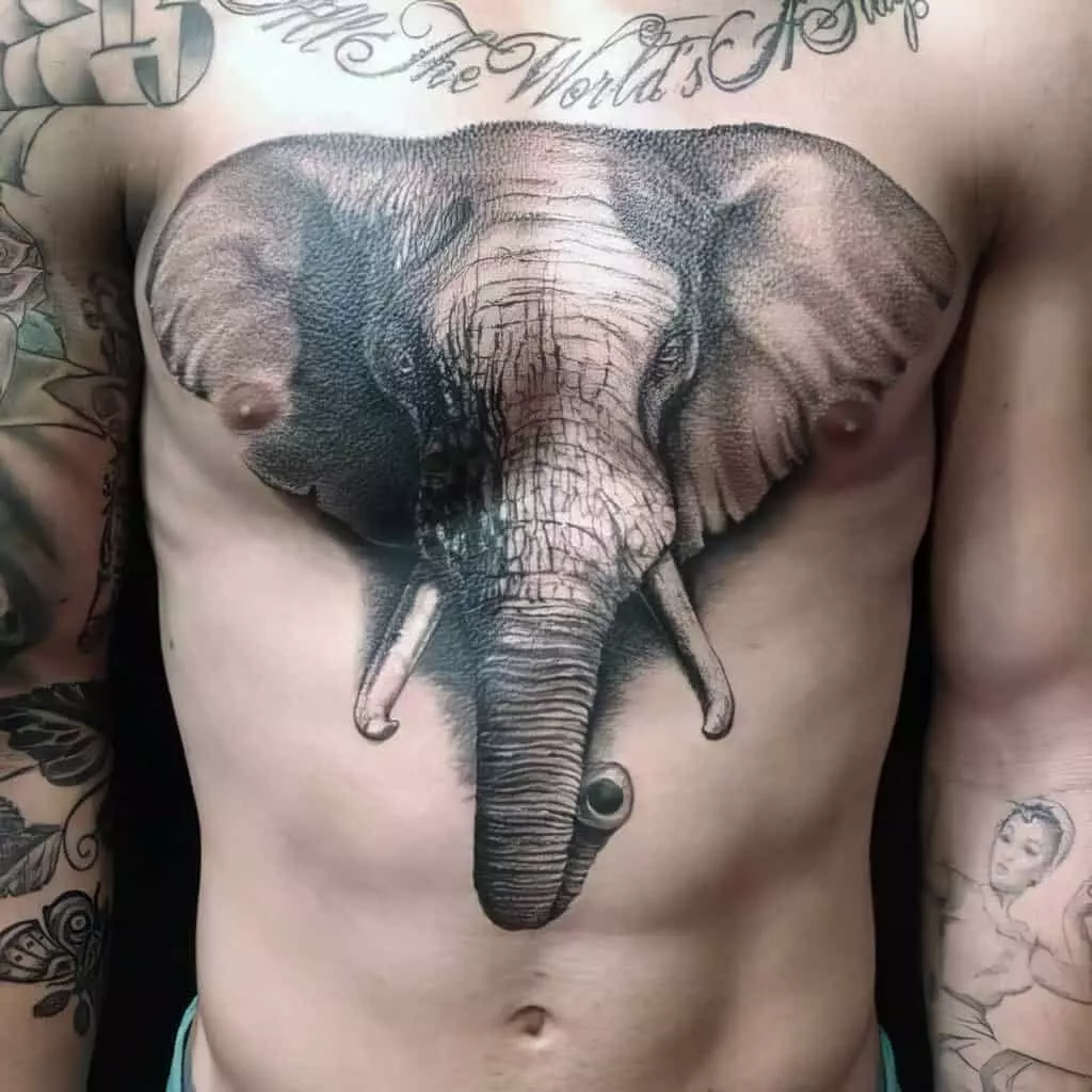 elephant tattoo for men 4