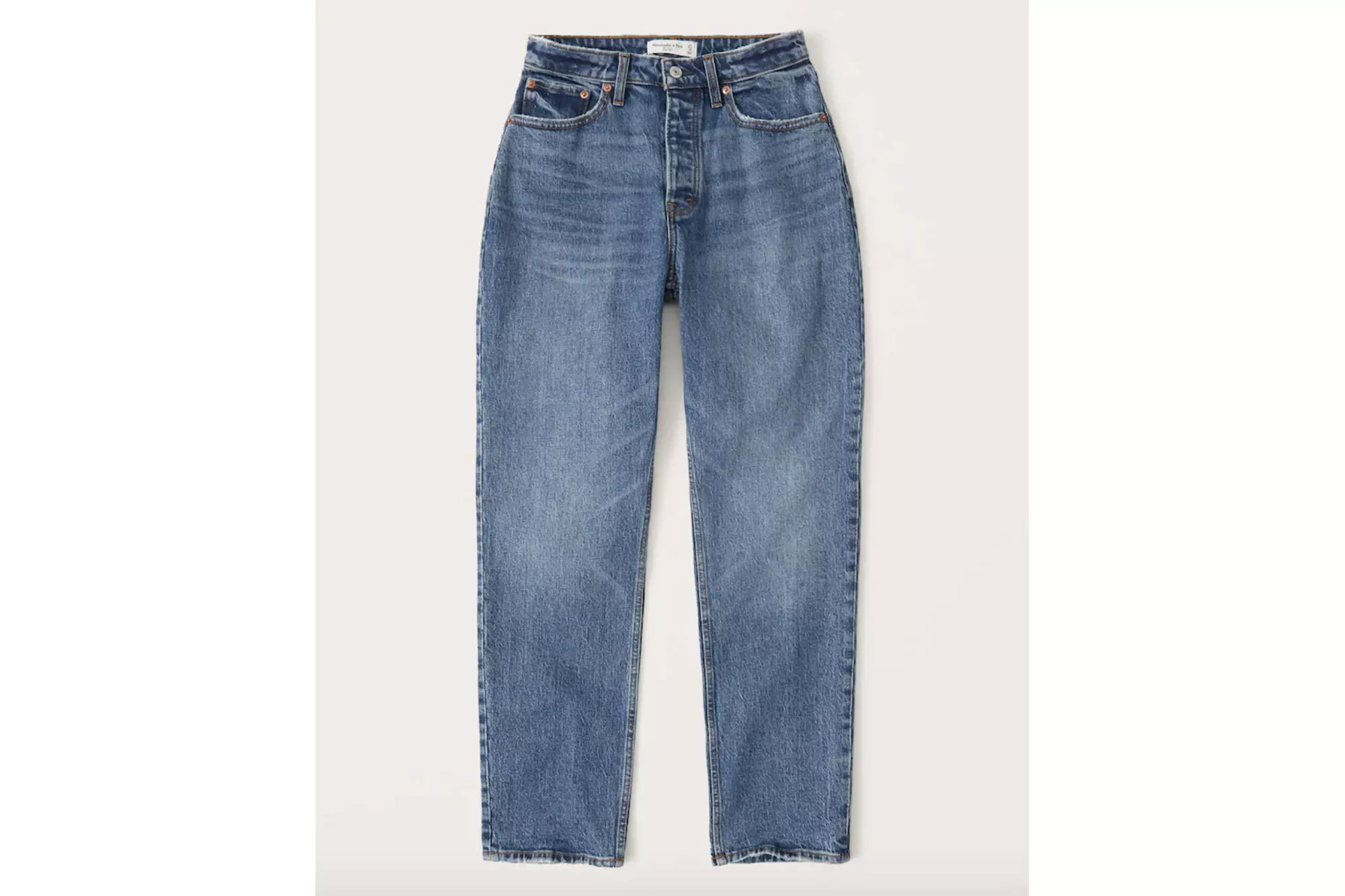 A pair of medium wash Dad jeans from Abercrombie