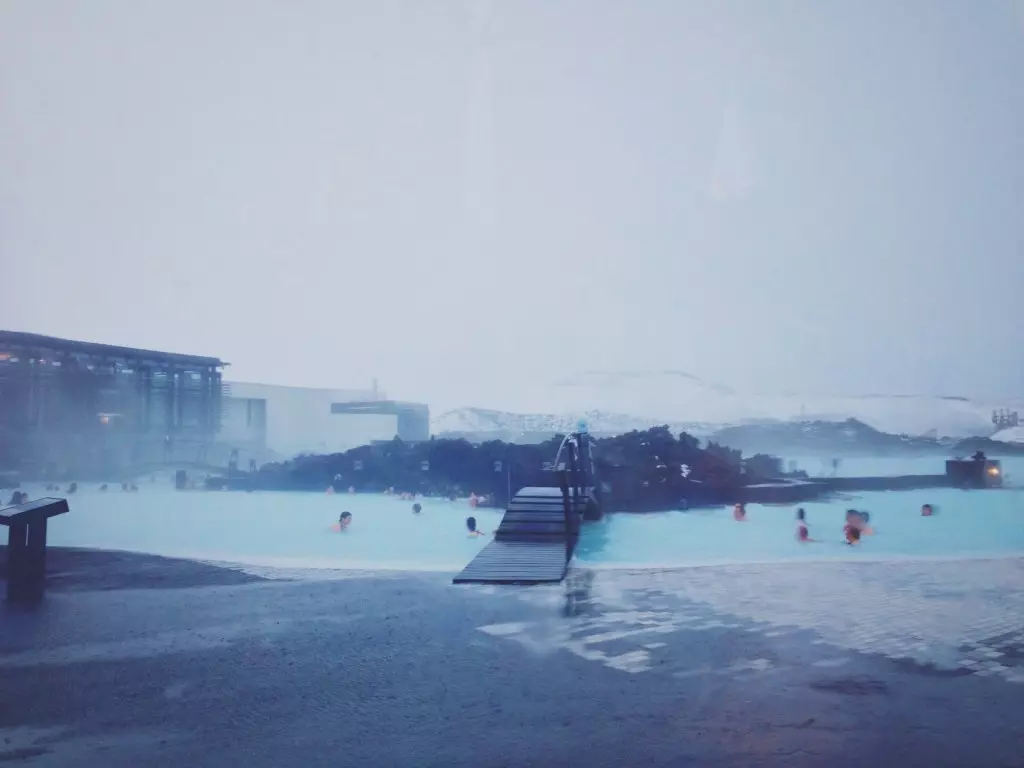visiting the Blue Lagoon in winter Iceland